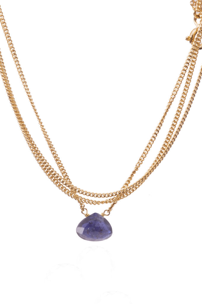 Iolite Triple Strand Bracelet