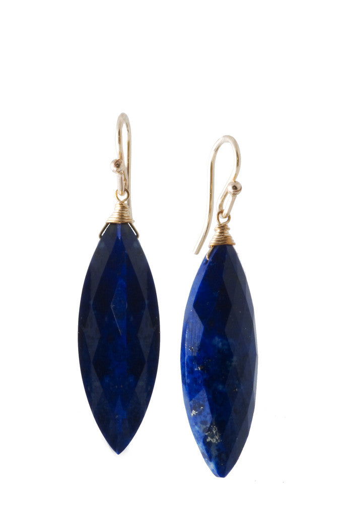 Lapis Lazuli Marquis Earrings
