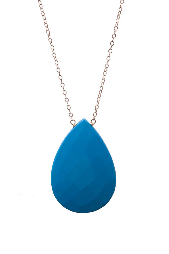 Large Turquoise Pendant Necklace