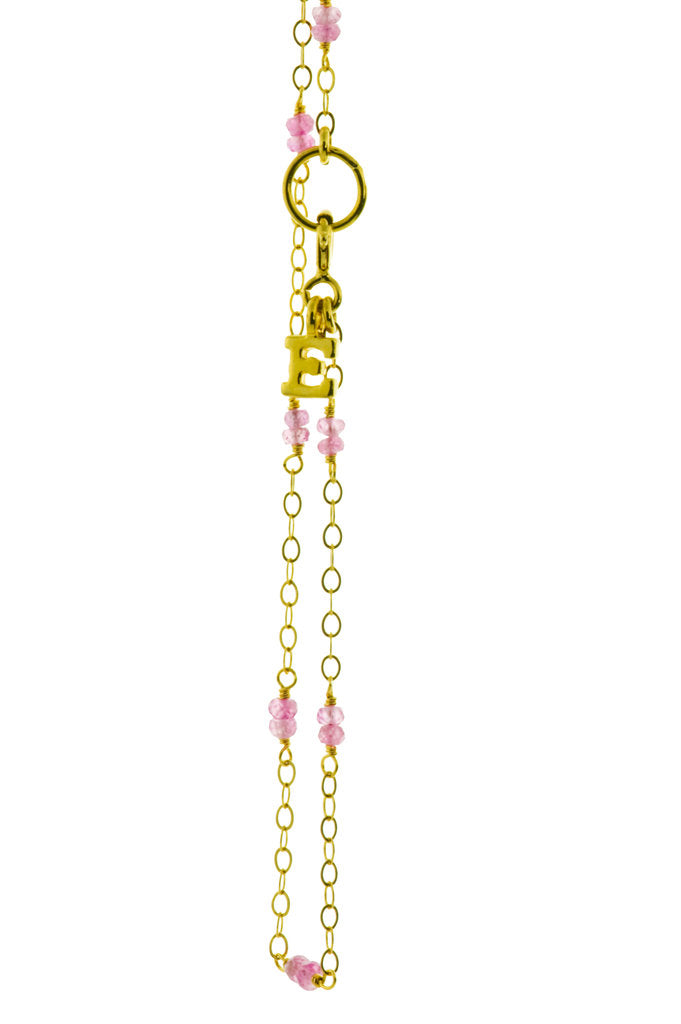 Pink Sapphire Delicate Bead Bracelet
