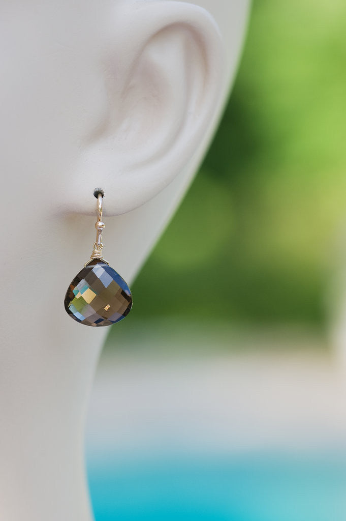 Gifts for Grads - Smoky Quartz Drop Earrings